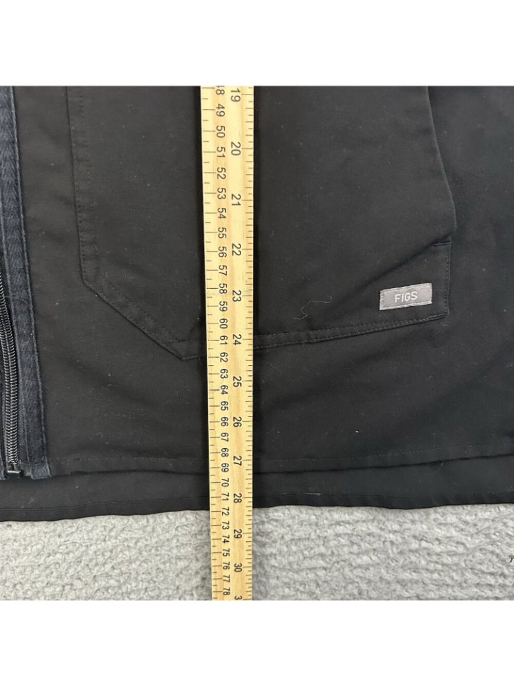FIGS Technical Collection Womens Bellery Scrub Lab Jacket Black Full Zip XL - Picture 6 of 6